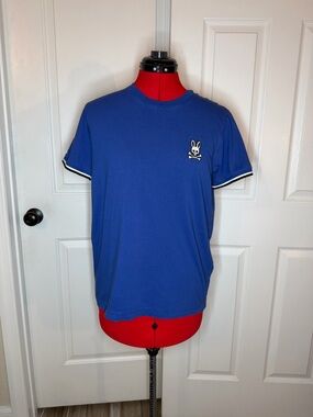 Psycho Bunny Short Sleeve Tee Shirt Blue Mens Size 3 / XS
